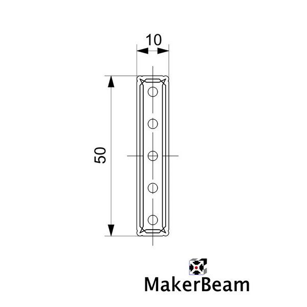 MakerBeam Straight Brackets, 12pcs