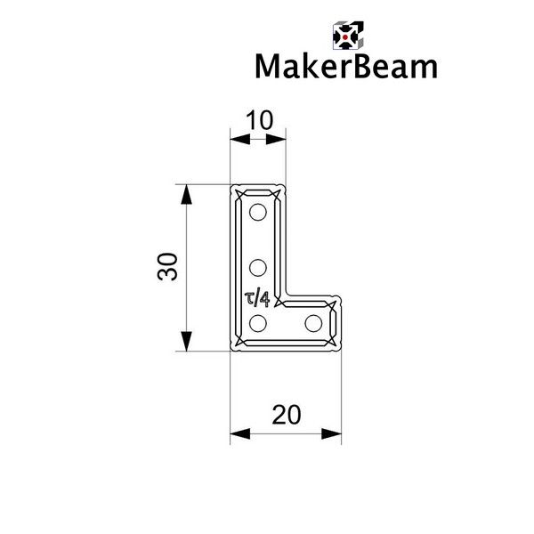 MakerBeam L-Brackets, 12pcs