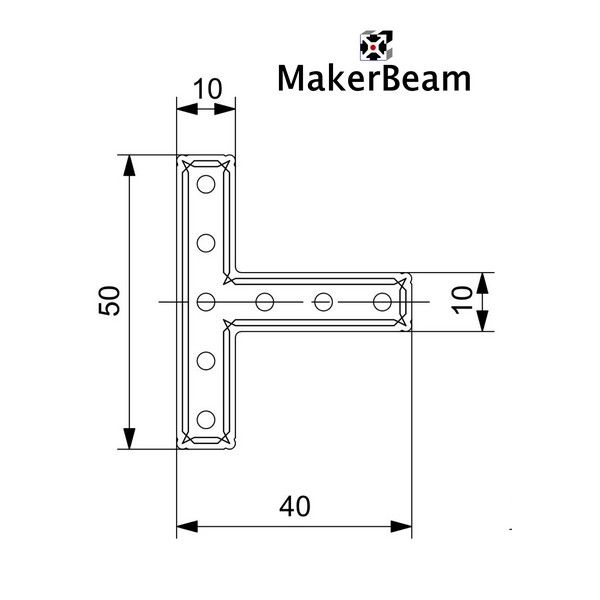 MakerBeam T-Brackets, 12pcs