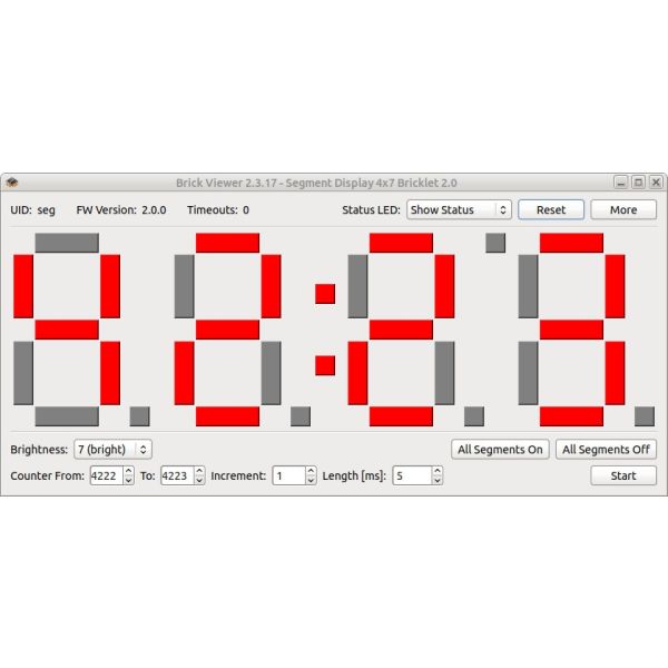 Segment Display 4x7 Bricklet 2.0